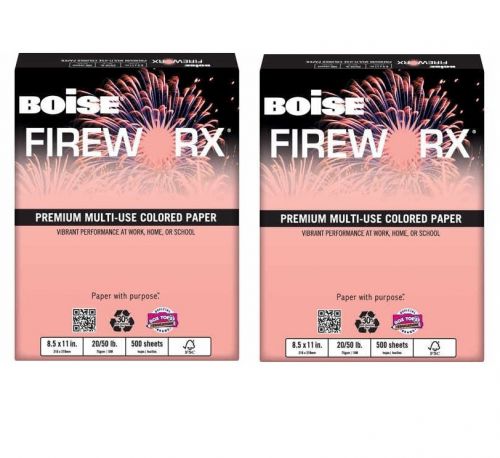 Boise Fireworx Paper Letter Jammin Salmon 20lb 500 count CAS MP2201SN Pack of 2