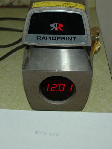 Rapidprint arl-e time &amp; date stamp rapid print clock with key for sale