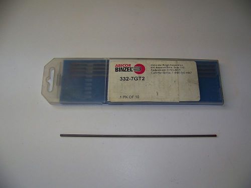 Abicor Binzel 5 rod2% Red Tip Thoriated Finish Ground Tungsten Electrodes 3/32