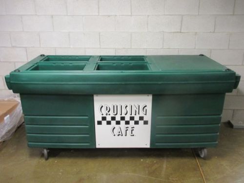 CAMBRO CRUISING CAFT INDOOR OUTDOOR CAM-KIOSK 4 WELL INSULATED FOOD CART &amp; AWNIN