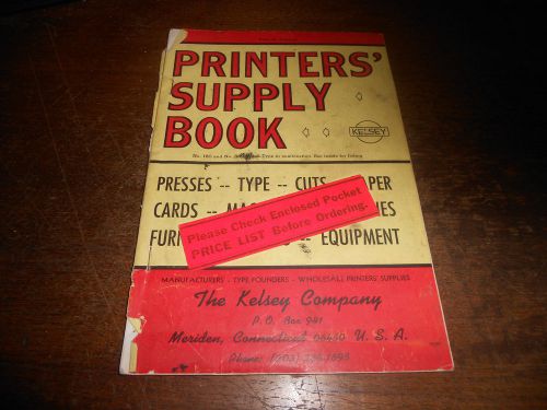 Kelsey Company &#034;Printers Supply Catalog&#034; Letterpress