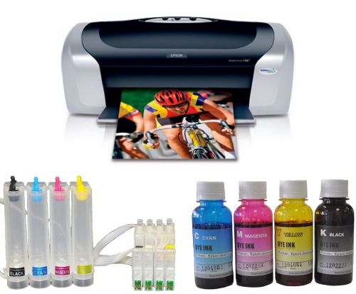 New epson stylus photo c88+ printer+dye ciss+refillable dye ink,diy, bulk ink for sale