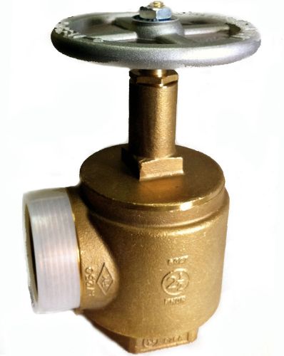 2-1/2&#034; Fire Hose Valve Angle Female NPT x  Male NST- UL/FM Brass Dixon AV250-1