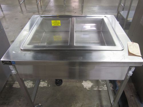 ATLAS-METAL STAINLESS STEEL 2-WEEL STEAM TABLE ON CASTERS