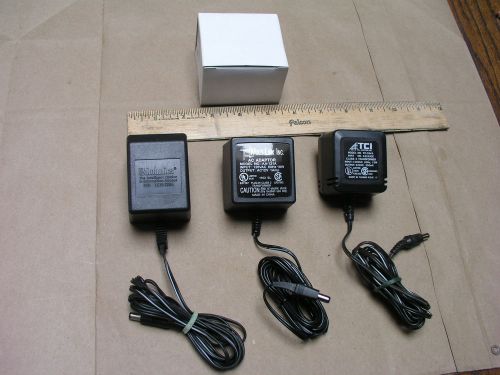 3 AC Power Supplies 120 V AC to 9 VAC, 12 VAC and 23 VAC  Used