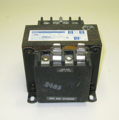 Gould industrial machine tool transformer 150va 2032-t4 usg for sale