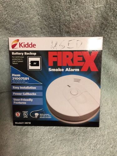 Kidde Firex Hardwire Smoke Alarm Model I4618 (21007581)