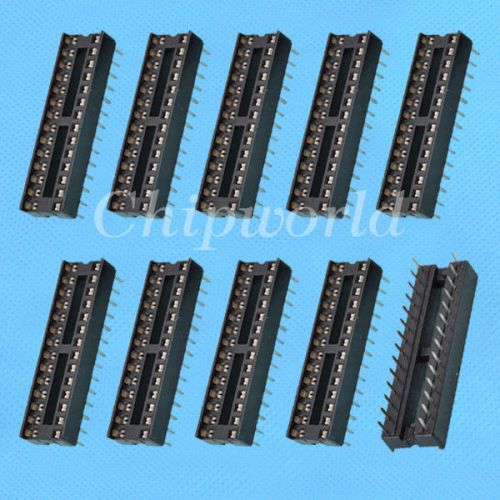 10X DIP 28 pins narrow IC Sockets Adaptor Solder Type Socket DIP28