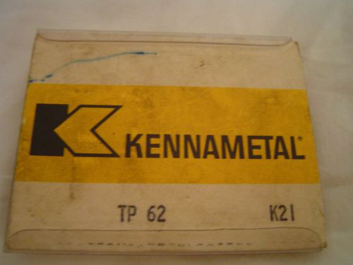 KENNAMETAL CARBIDE INSERTS, TP-62 K21, 6 INSERTS