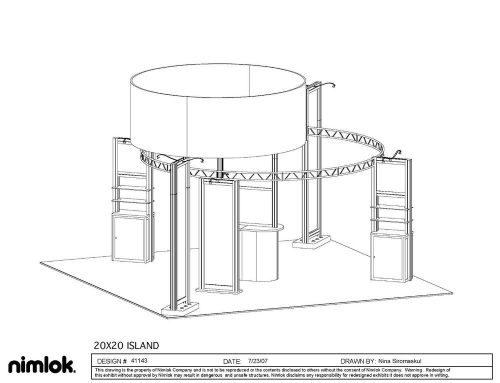 Nimlok 20&#039;x20&#039; Modular Trade Show Booth