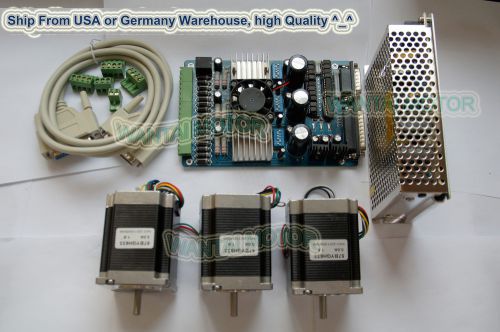 Free USA Ship &amp; USA Origin   Nema 23 Stepper Motor 270oz-in,3A +3 Axis CNC Kit