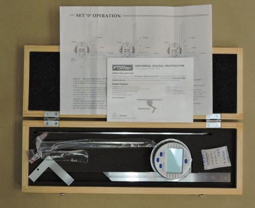 FOWLER 54-440-750 Electrinic Universal Protractor Measuring Range: 0-360°