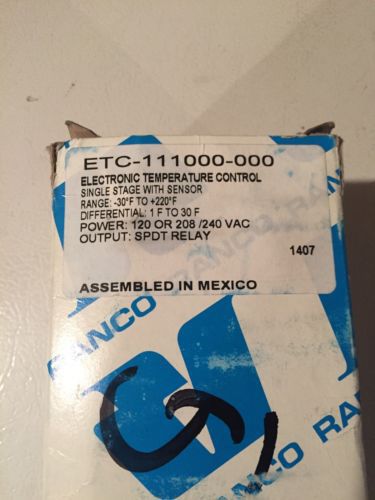 ETC-111000 Ranco Digital Temperature Electronic Controller 120 - 240 Volts