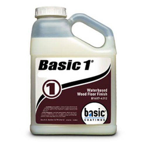 Basic Coatings 1 Basic 1 One Waterbased Wood Floor Finish 1 Gallon Satin