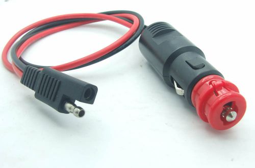 5PCS Cigar Plug 12v Power 14AWG Cable SAE Battery Tender pole Flat Plug ISO 50CM