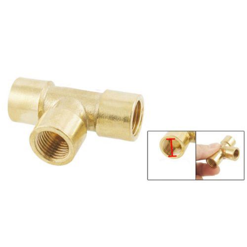 1/4&#034; female thread 3 way t shaped tee coupling brass pipe adapter ct for sale