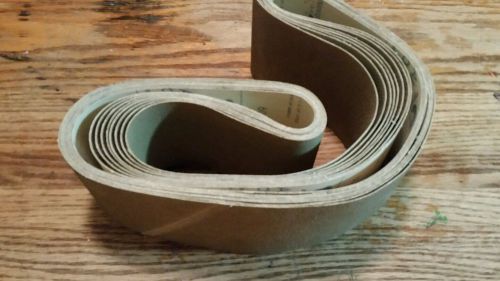 4 x 52 1/2 sanding belts norton aluminum oxide 60 grit lot of 8