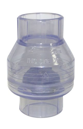 Valterra 200-C20W PVC Swing (No Spring) Check Valve Clear Blue 2&#034; Slip