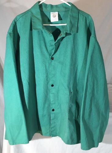 Magid Spark Guard Flame Resistant Shop Jacket Mens 4XL Green Metal Snaps