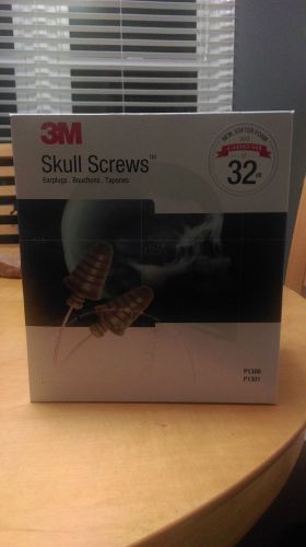 3M P1301 Skull Screws Corded Earplugs 120 Pr/Box, NRR 32