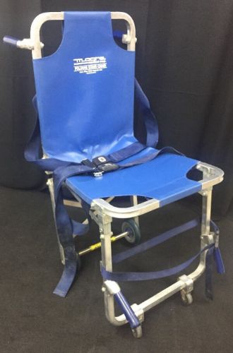 Moore medical 59344 folding stair chair emt emergency transport w/patient straps for sale