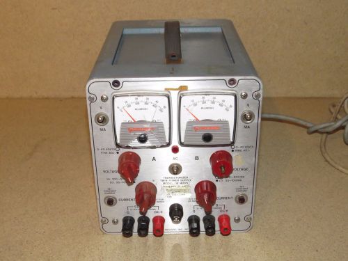 POWER DESIGNS TRANSISTORIZED TWIN POWER SUPPLY MODEL TW-4005