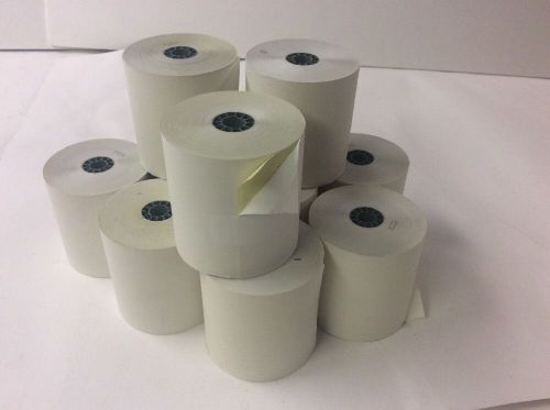 2-Ply 3&#034; X 90&#039; Carbonless Receipt Printer Paper 10 Rolls Epson Verifone Star