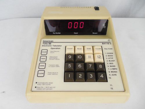 American Tally III Medical Electronic Tabulator B4119-3