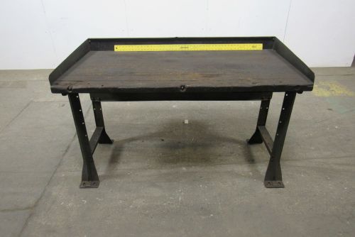 Vintage Industrial Steampunk Work Bench 60-1/2&#034; L x 30&#034; D x 33-1/4&#034; H Wood Top