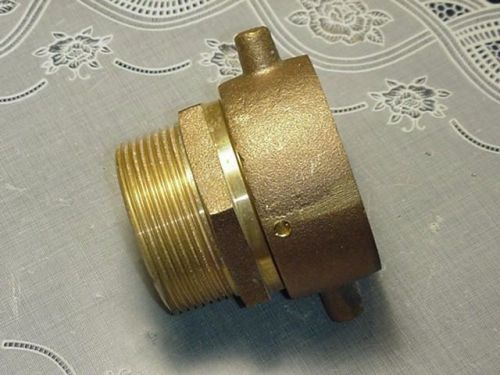 Dixon SM250S Brass Fire Equipment Swivel Adapt 2-1/2&#034; NPSH Fem x 2-1/2&#034; NPT Male