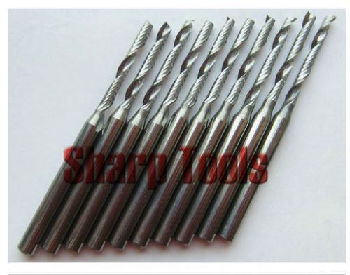 10pcs 3.175*2.0*17mm carbide single flute mdf pvc board acrylic cnc router bits for sale