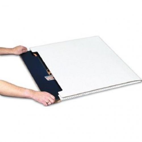 36&#034; x 24&#034; x 1&#034; white jumbo fold-over print mailers (bundle of 20) for sale