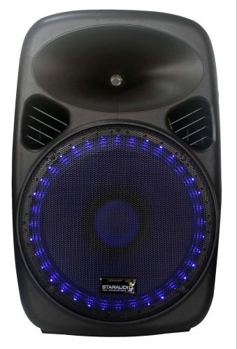 2Pcs Staraudio 15&#034; 2500W Pro Powered Active KTV karaoke MP3 PA USB BT speakers