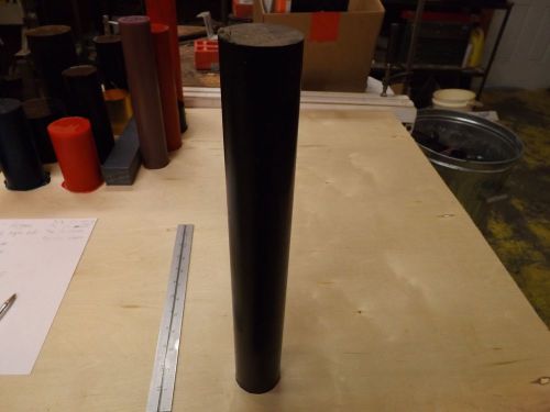 2&#034; OD x 14&#034; Lg 75D Black Polyurethane Rod