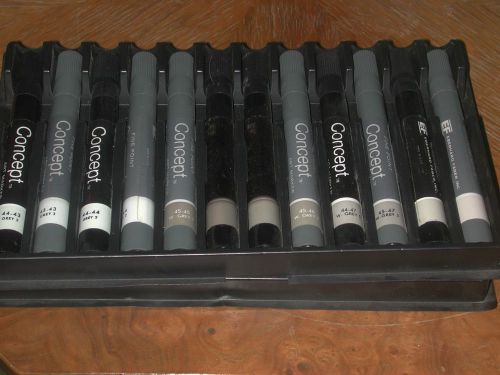 VTG faber CONCEPT ART MARKER GREY 3 kinds box of 12 markers NEW