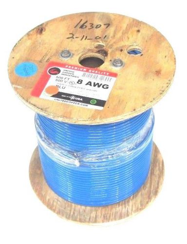 NEW UNITED COPPER INDUSTRIES 8AWG E194031 YM-677193 BLUE THHN / THWN-2 VW1 GRII