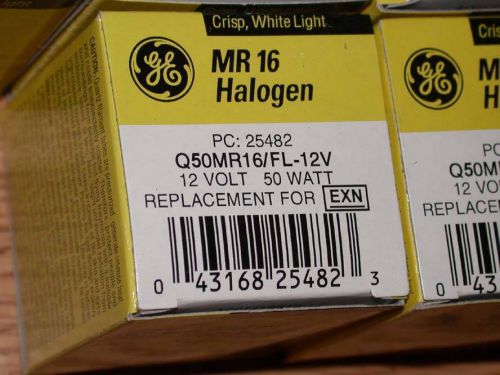 10pc GE EXN MR16 Halogen Q50MR16/FL-12V Lamp projector bulb new free ship