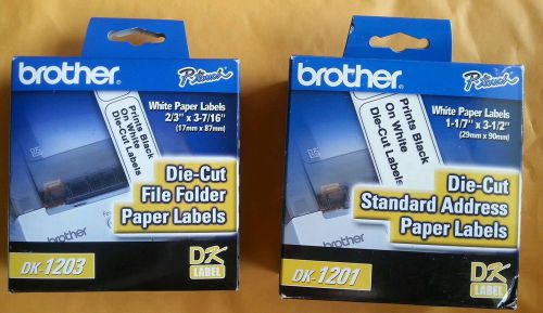 Brother p-touch file labels &amp; address labels for QL-500 &amp; QL-550 dk-1203 dk-1201