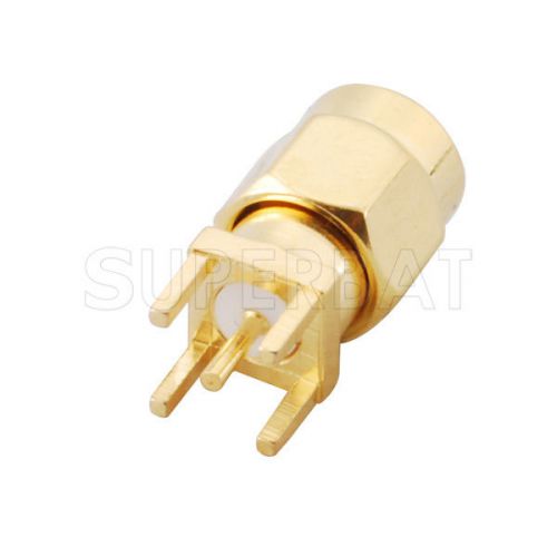 10pcs RP-SMA Connector thru hole Plug vertical PCB Mount