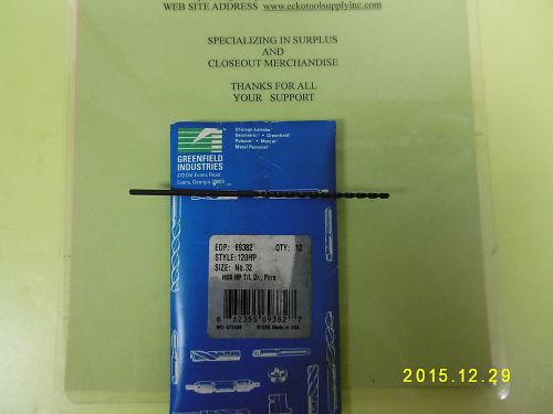 PARABOLIC TAPER LENGTH DRILL #32{.116&#034;}HIGH SPEED CHICAGO LATROBE USA NEW $1.70