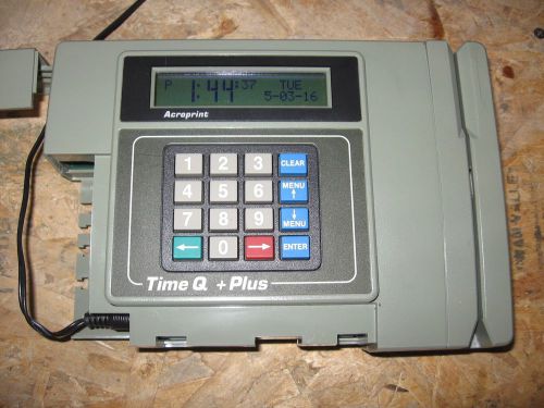 Acroprint Time Q +Plus Digital Computerized Timeclock Time Card Attendance Clock