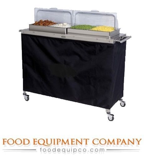 Cadco CBC-4RT CBC4RT Jumbo Buffet Warming Cart w/ Clear Rolltop Lids