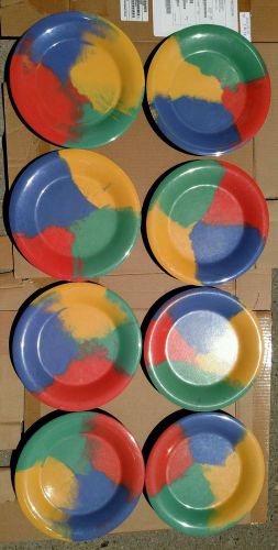 Lot of 8 GET WP-9Diamond Celebration 9&#034; Wide Rim Plate~ Restaurant~Melamine