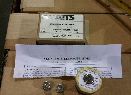 Watts fluidair r364-02ass m1 regulator miniature 0-25 psi range new in box for sale