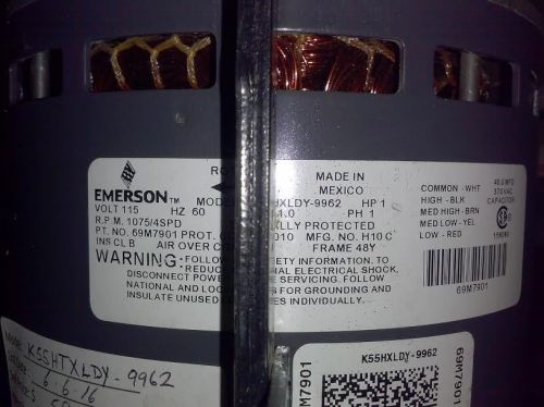 EMERSON FURNACE BLOWER MOTOR  K55HTXLDY-9962   (1006)