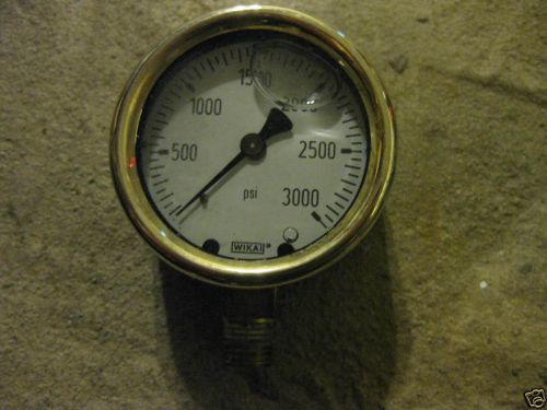 Brass Gauge 0-3000 psi 2 1/2&#034;x 4000# Gently Used