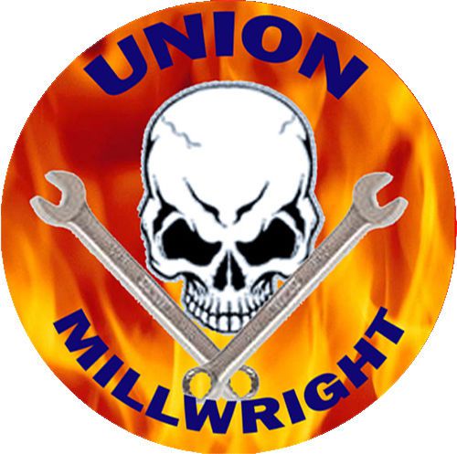 hard hat stickers, hardhat stickers, UNION MILWRIGHT STICKERS, CMW-5