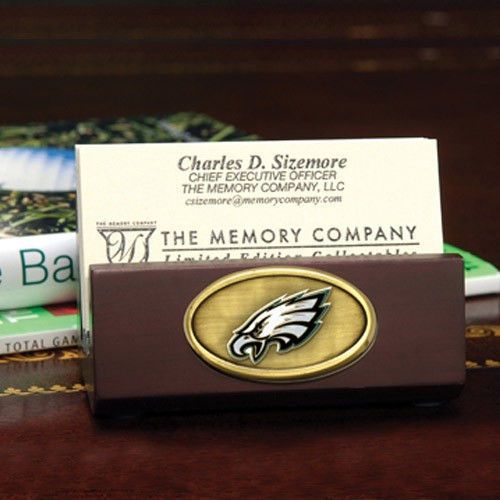 Philadelphia Eagles Wooden Business Card Holder