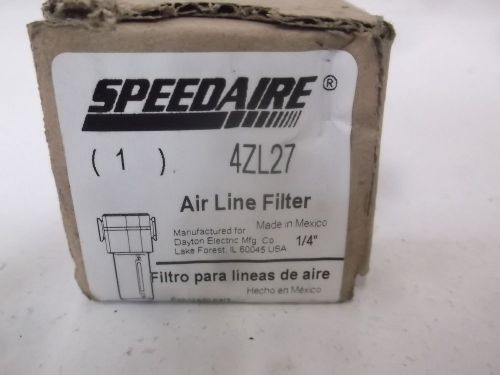 SPEEDAIRE 4ZL27 AIR LINE FILTER HEAVY DUTY 1/4NPT *NEW IN A BOX*