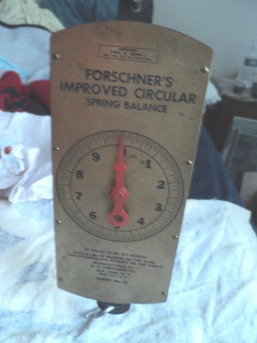 VINTAGE BRASS FORSCHNER&#039;S IMPROVED CIRCULAR SPRING BALANCE FORSCHNER MODEL 68